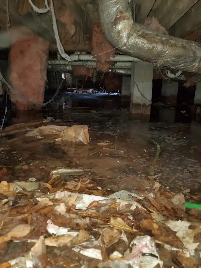 Crawl space flood assessment for Commercial Water Damage Restoration in Gunnison